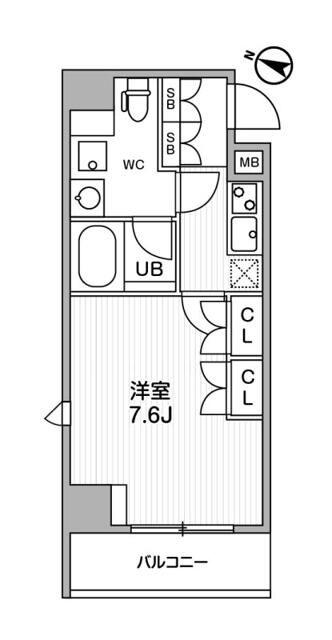 ARKMARK巣鴨STA(1K/11階)の間取り写真