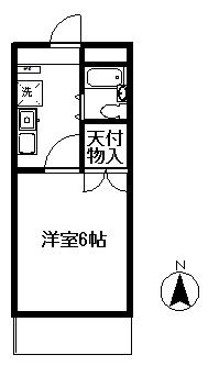 ハイツコグチ(1K/2階)の間取り写真
