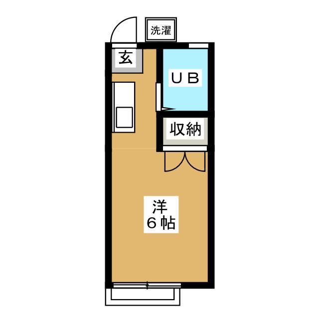 ヒラマツハイツ(ワンルーム/2階)の間取り写真