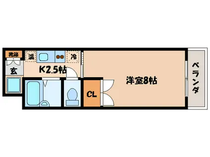 コーポ吉井(1K/2階)の間取り写真