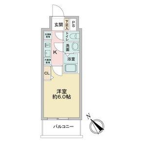 アステリ鶴舞エーナ(1K/13階)の間取り写真