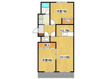 ナディアヴィエーレ(2LDK/1階)の間取り写真