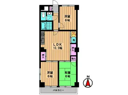 メゾンサンクレール(3LDK/2階)の間取り写真