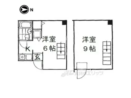 NEWSTORKAPARTMENTO禁野(1DK/2階)の間取り写真