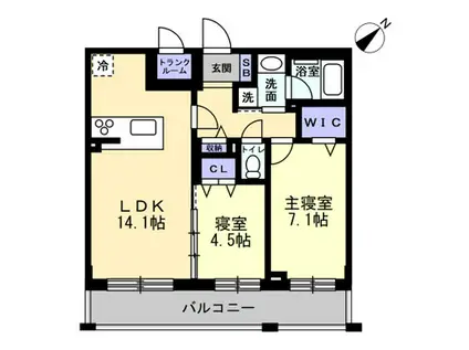 シティホーム二十四軒ザ・レジデンス(2LDK/4階)の間取り写真