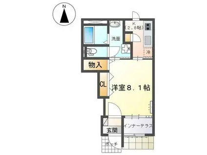 アデニウム(1K/1階)の間取り写真