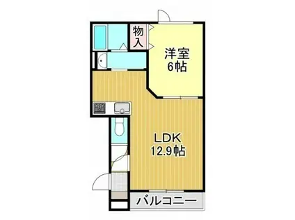 BELLA CASAIII(1LDK/2階)の間取り写真