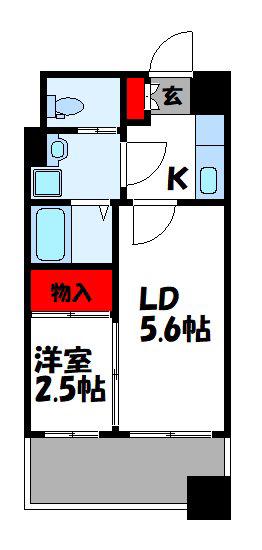 グランフォーレ箱崎ステーションプラザ(2K/4階)の間取り写真