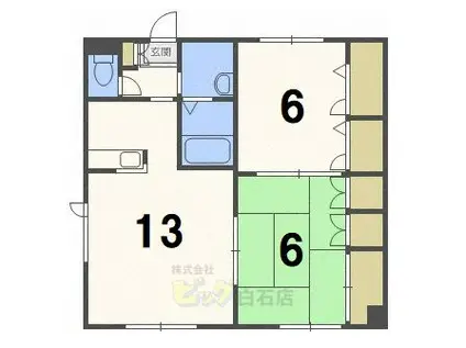 シャーメゾンAU(2LDK/1階)の間取り写真