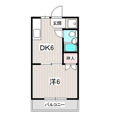 ロイヤルシングル(1DK/3階)の間取り写真
