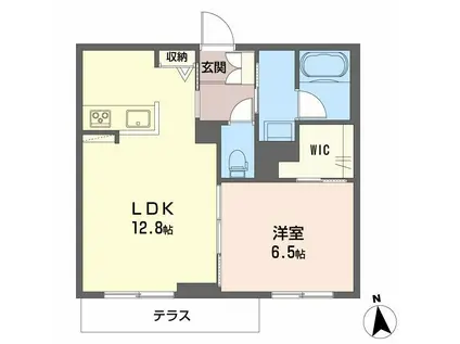 サニーガーデン桜田(1LDK/1階)の間取り写真