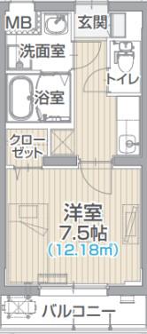 CIELUJE中村日赤(1K/3階)の間取り写真