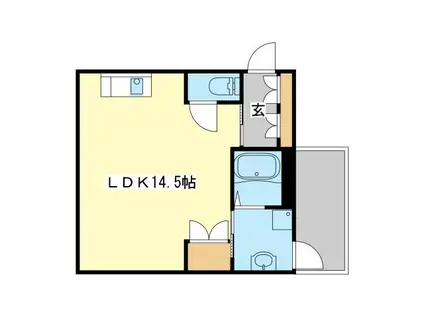 ルークレジデンス姫路I(ワンルーム/8階)の間取り写真