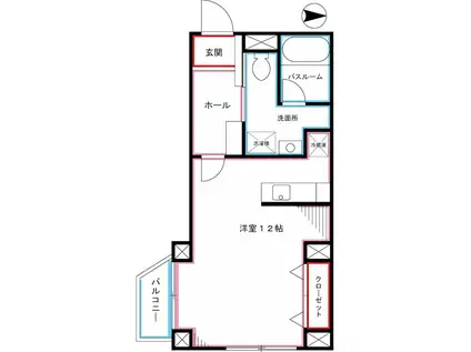 APT-6321(ワンルーム/2階)の間取り写真