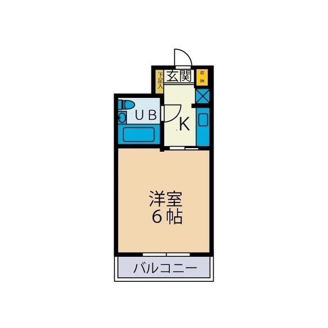 ベルメゾン2(1K/7階)の間取り写真