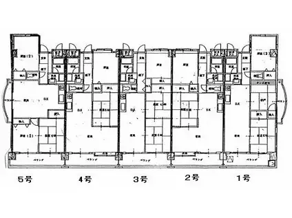 中村ツインビル東館(2LDK/3階)の間取り写真