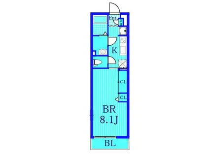 塚越N・Sコート(1K/1階)の間取り写真