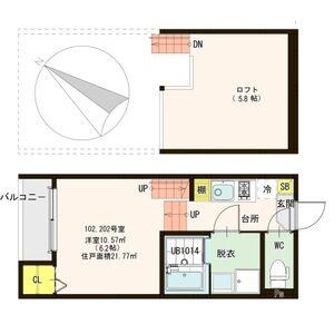 ソフィアK(1K/1階)の間取り写真
