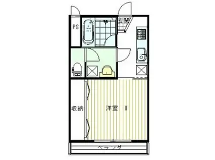 ワンルームはれやか(1K/3階)の間取り写真