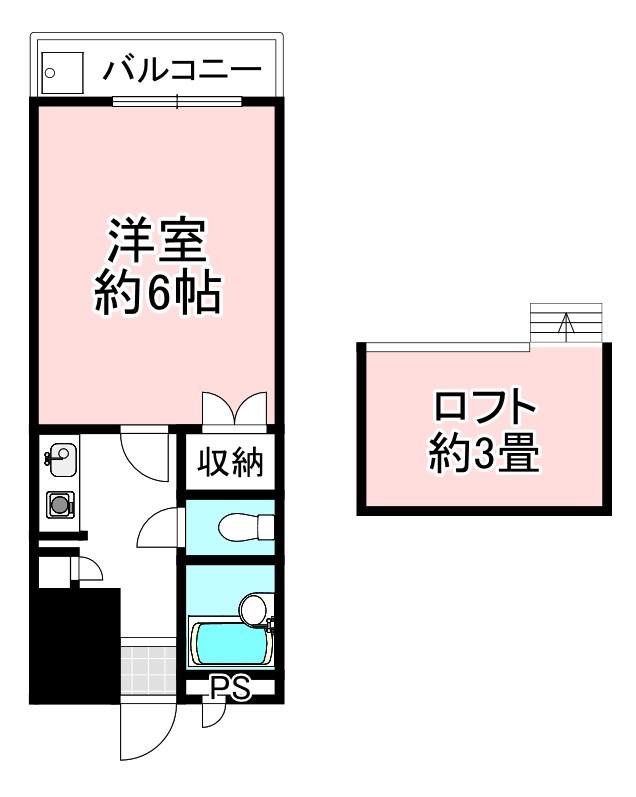 ハイム西川瀬田(1K/1階)の間取り写真