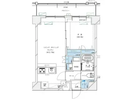 レジデンツア西神奈川(1LDK/6階)の間取り写真