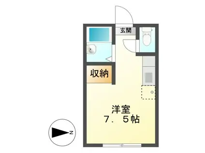 ナノハウス(ワンルーム/1階)の間取り写真