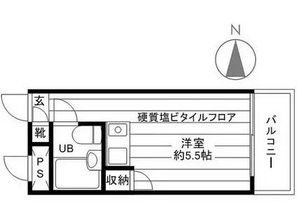 セントヒルズ椎名町(ワンルーム/4階)の間取り写真