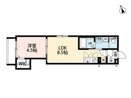 ROBOT HOME新八柱II(1LDK/3階)の間取り写真