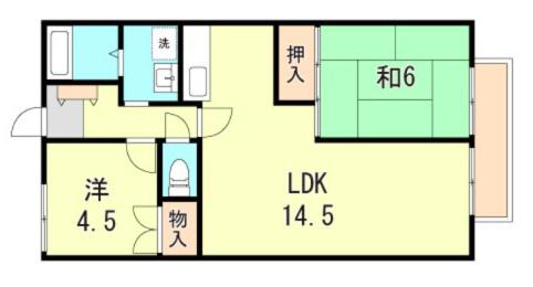 ハイツパルテール(2LDK/1階)の間取り写真