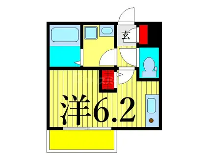 LAUREL宝町(ワンルーム/1階)の間取り写真