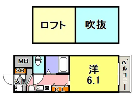 エステムコート三宮イーストポルトマーレ(1K/9階)の間取り写真