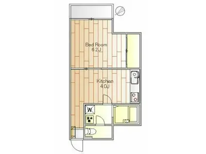 シャンテ三宿(1DK/9階)の間取り写真