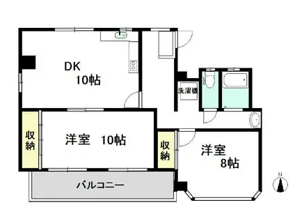 モラーダ(2LDK/3階)の間取り写真