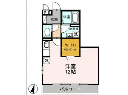 グレイスコートII(ワンルーム/3階)の間取り写真