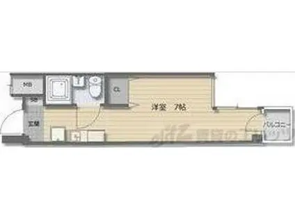 リアライズ阪急吹田II(1K/2階)の間取り写真