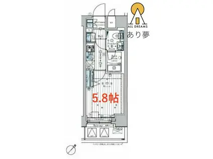リライア横濱関内(1K/3階)の間取り写真