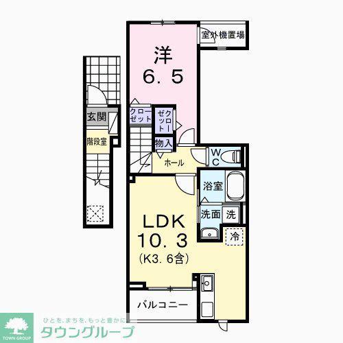 ル・ソレイユ(1LDK/2階)の間取り写真