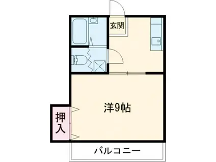 コーポKIII(1K/1階)の間取り写真