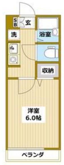 VILLA510 NO.6(1K/1階)の間取り写真