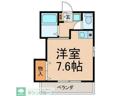 エスカーラ真間(ワンルーム/3階)の間取り写真