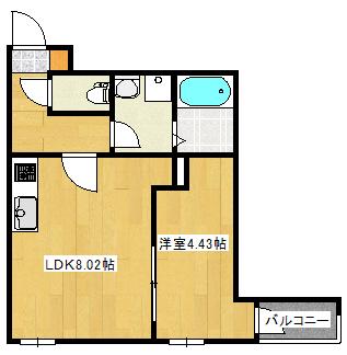 セブンプロート草津南(1LDK/1階)の間取り写真
