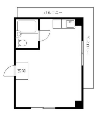 大蔵ビル(ワンルーム/2階)の間取り写真