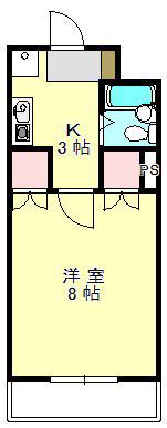 グローリー尚徳(1K/2階)の間取り写真