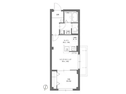 ビューノボール(1LDK/3階)の間取り写真