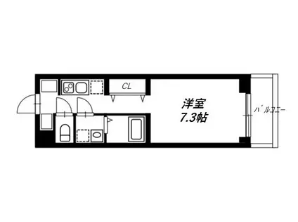 リヴシティ蒲田イースト(1K/1階)の間取り写真