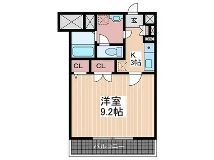 第12友建ビル(1K/6階)の間取り写真