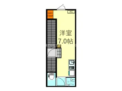 アーバンヒルズ稲毛海岸(ワンルーム/2階)の間取り写真