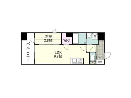 SーRESIDENCE 小川町(1LDK/7階)の間取り写真