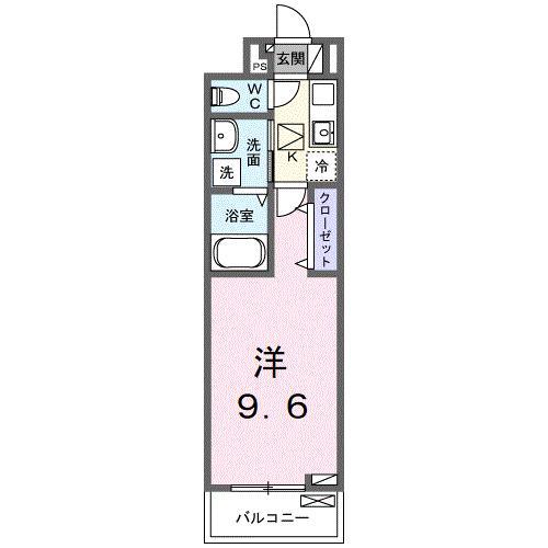 スプレンドーレ(1K/1階)の間取り写真