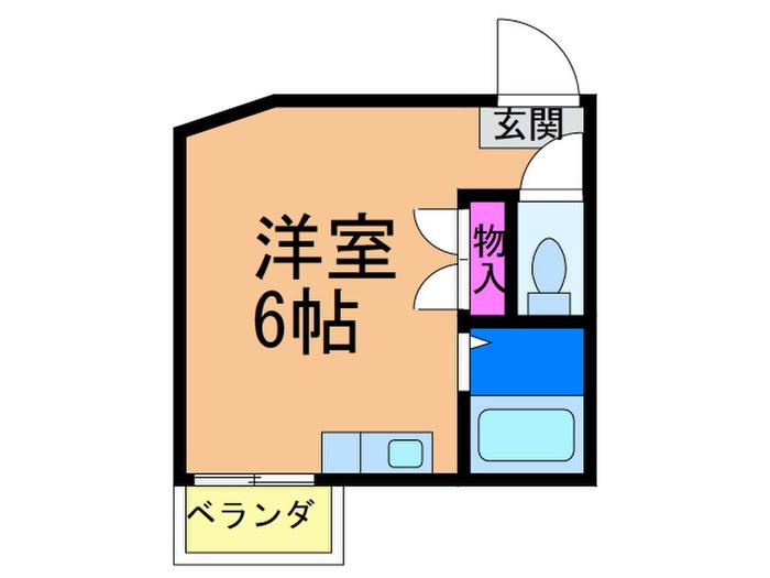 第6大朋マンション(ワンルーム/4階)の間取り写真